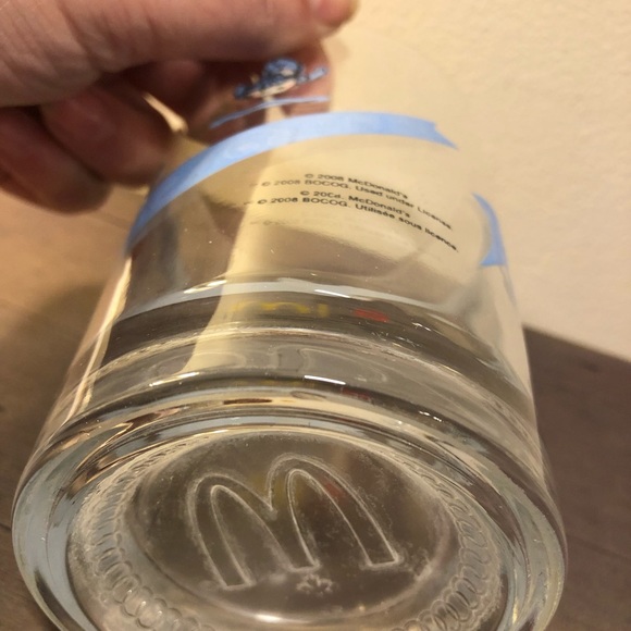 Mcdonalds 2008 Beijing Olympic Glass Cup Blue Mascot BeiBei 5" tall - Picture 6 of 8